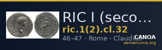 RIC I (second edition) Claudius 32 — CANOA