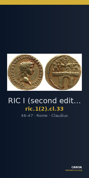RIC I (second edition) Claudius 33 — CANOA