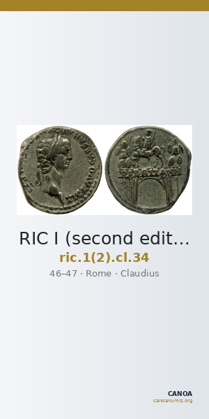 RIC I (second edition) Claudius 34 — CANOA
