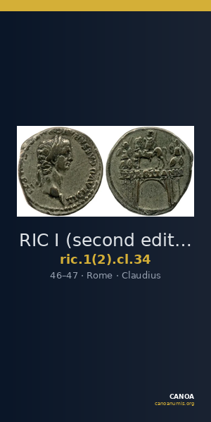 RIC I (second edition) Claudius 34 — CANOA