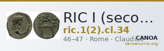 RIC I (second edition) Claudius 34 — CANOA