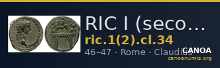 RIC I (second edition) Claudius 34 — CANOA