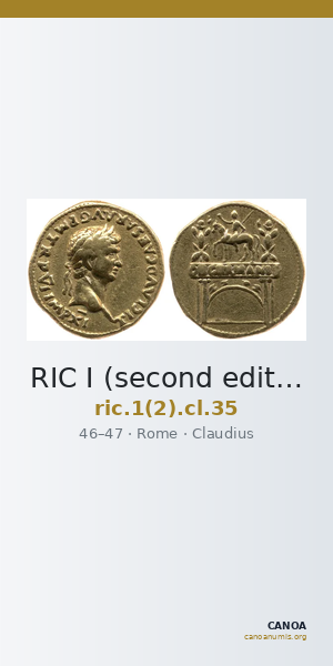 RIC I (second edition) Claudius 35 — CANOA