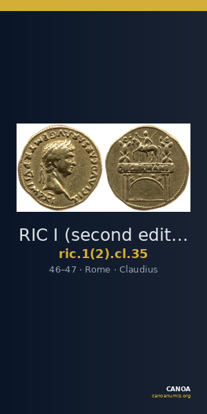 RIC I (second edition) Claudius 35 — CANOA