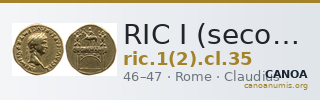 RIC I (second edition) Claudius 35 — CANOA