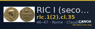 RIC I (second edition) Claudius 35 — CANOA