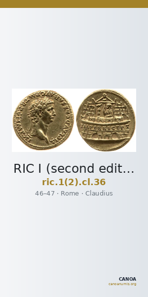 RIC I (second edition) Claudius 36 — CANOA