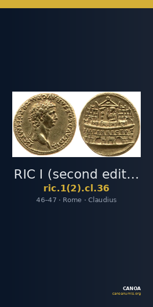 RIC I (second edition) Claudius 36 — CANOA