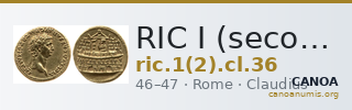 RIC I (second edition) Claudius 36 — CANOA