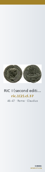RIC I (second edition) Claudius 37 — CANOA