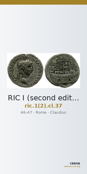 RIC I (second edition) Claudius 37 — CANOA