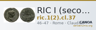 RIC I (second edition) Claudius 37 — CANOA