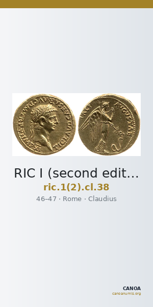 RIC I (second edition) Claudius 38 — CANOA