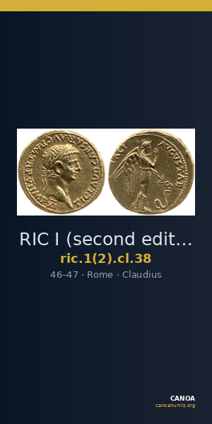 RIC I (second edition) Claudius 38 — CANOA