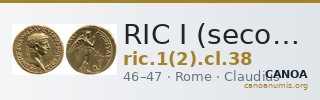 RIC I (second edition) Claudius 38 — CANOA