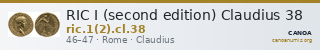 RIC I (second edition) Claudius 38 — CANOA