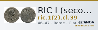RIC I (second edition) Claudius 39 — CANOA
