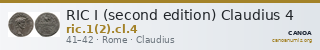 RIC I (second edition) Claudius 4 — CANOA