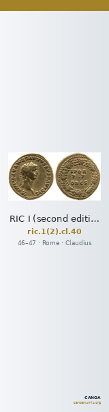 RIC I (second edition) Claudius 40 — CANOA