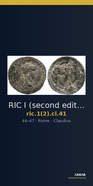RIC I (second edition) Claudius 41 — CANOA