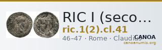 RIC I (second edition) Claudius 41 — CANOA