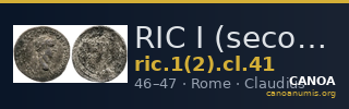 RIC I (second edition) Claudius 41 — CANOA