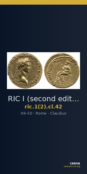 RIC I (second edition) Claudius 42 — CANOA