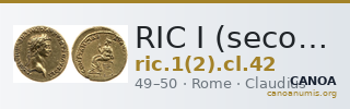 RIC I (second edition) Claudius 42 — CANOA