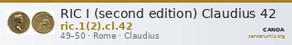 RIC I (second edition) Claudius 42 — CANOA