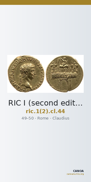 RIC I (second edition) Claudius 44 — CANOA