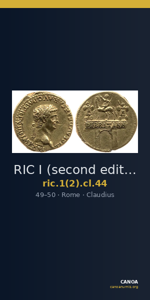 RIC I (second edition) Claudius 44 — CANOA