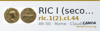 RIC I (second edition) Claudius 44 — CANOA