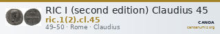 RIC I (second edition) Claudius 45 — CANOA
