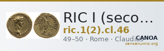 RIC I (second edition) Claudius 46 — CANOA