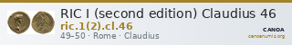 RIC I (second edition) Claudius 46 — CANOA