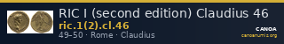 RIC I (second edition) Claudius 46 — CANOA
