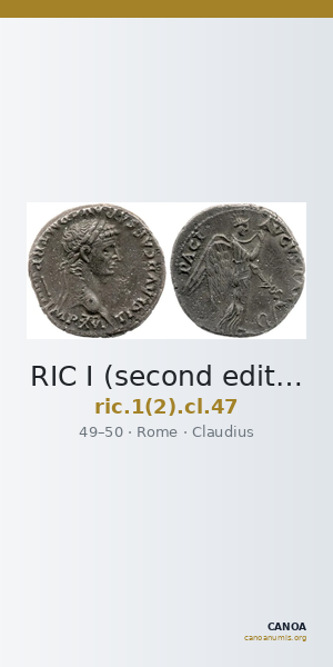 RIC I (second edition) Claudius 47 — CANOA