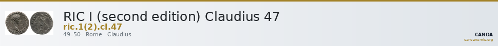 RIC I (second edition) Claudius 47 — CANOA