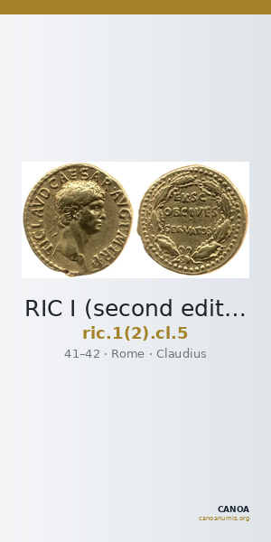 RIC I (second edition) Claudius 5 — CANOA