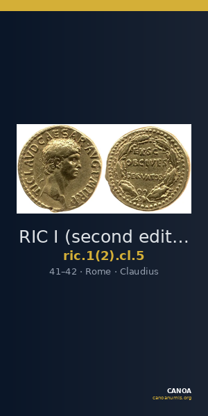 RIC I (second edition) Claudius 5 — CANOA