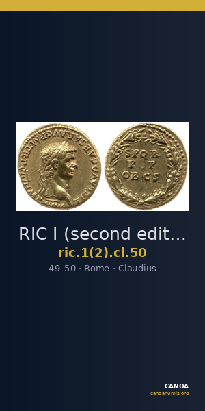 RIC I (second edition) Claudius 50 — CANOA