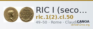 RIC I (second edition) Claudius 50 — CANOA