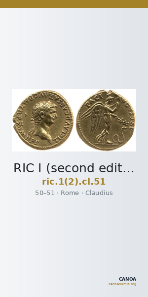 RIC I (second edition) Claudius 51 — CANOA