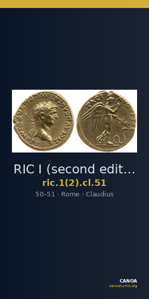 RIC I (second edition) Claudius 51 — CANOA