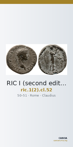 RIC I (second edition) Claudius 52 — CANOA