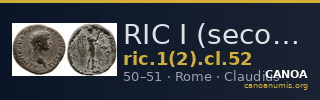 RIC I (second edition) Claudius 52 — CANOA