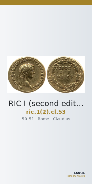 RIC I (second edition) Claudius 53 — CANOA