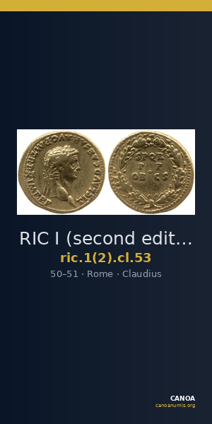 RIC I (second edition) Claudius 53 — CANOA