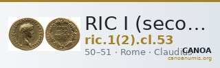 RIC I (second edition) Claudius 53 — CANOA