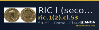 RIC I (second edition) Claudius 53 — CANOA